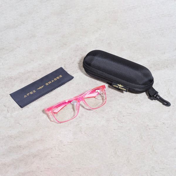 Pink frame Clear lens