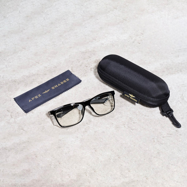 Black frame Clear lens
