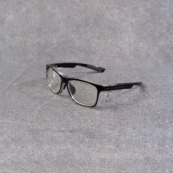 Black frame Clear lens